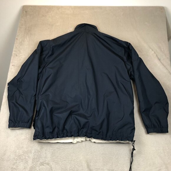Izod Men's Reversable Jacket Large Navy 1/4 Zip Pullover Cozy Fleece Reversible - Picture 12 of 12